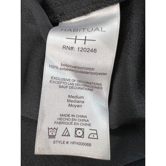 NWT Habitual Size M Pull on Trousers Ankle Pants Embellished Black MSRP $168 - Picture 10 of 13